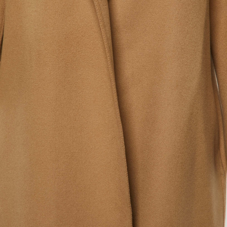 Pre Owned S'Max Mara Camel Brown Wool Belted Coat XS