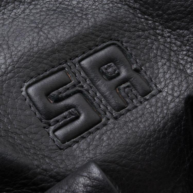 Pre Owned Sonia Rykiel Black Leather 'Charming' Hobo