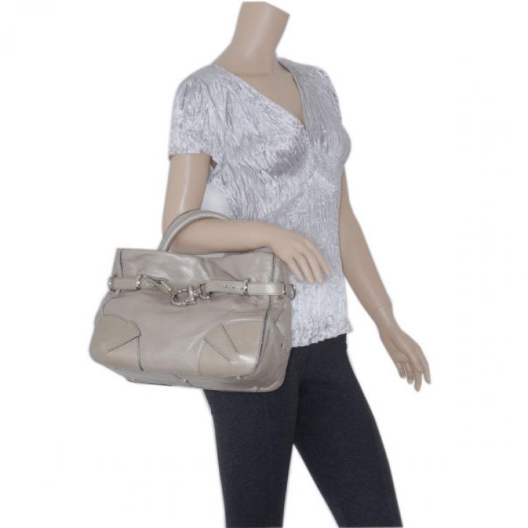 Pre Owned Sonia Rykiel Metallic Leather 'Martha' Satchel