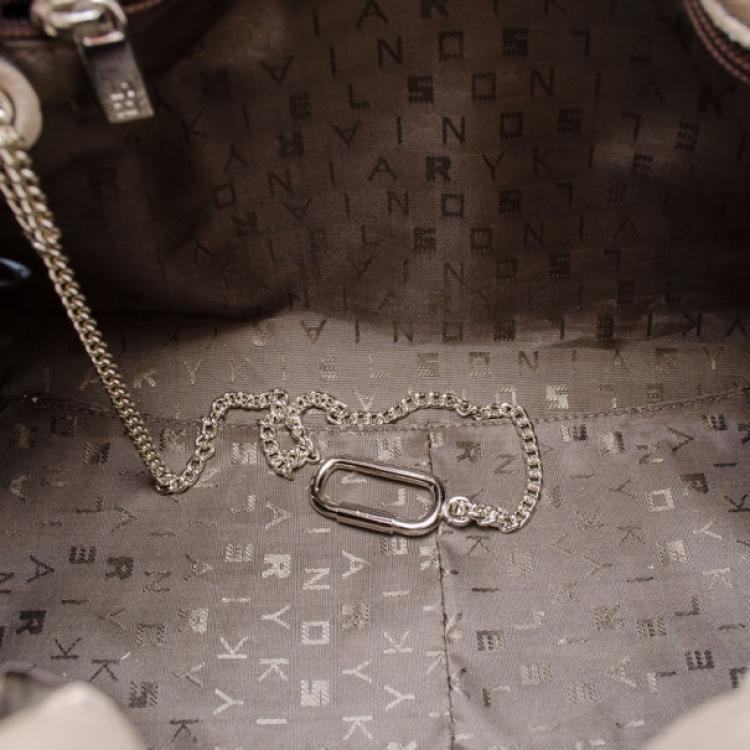 Pre Owned Sonia Rykiel Metallic Leather 'Martha' Satchel