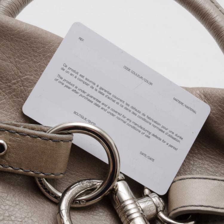 Pre Owned Sonia Rykiel Metallic Leather 'Martha' Satchel