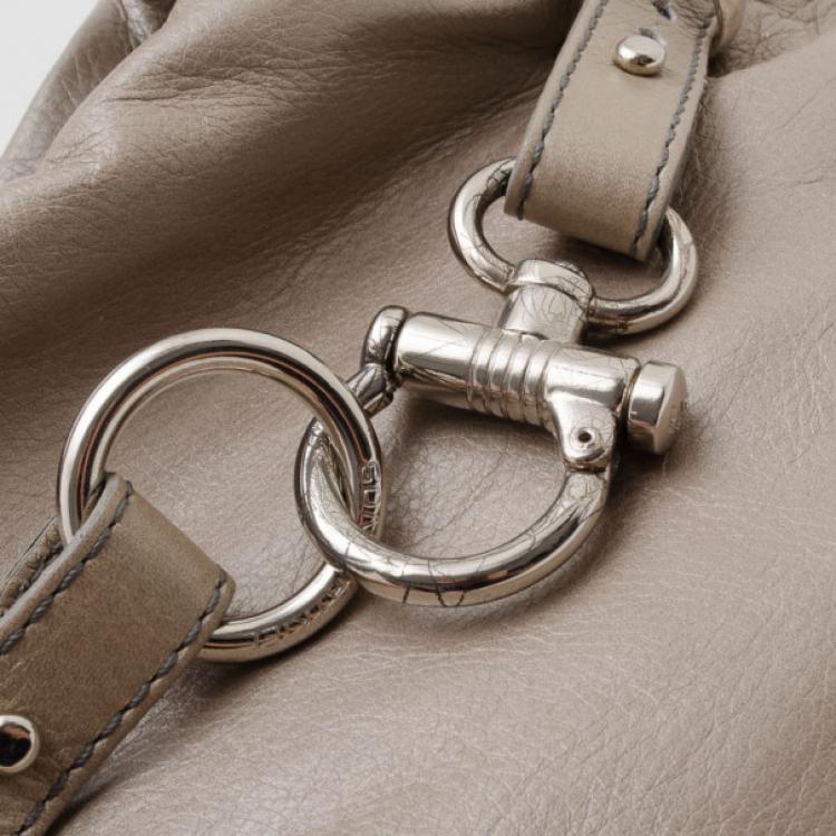 Pre Owned Sonia Rykiel Metallic Leather 'Martha' Satchel