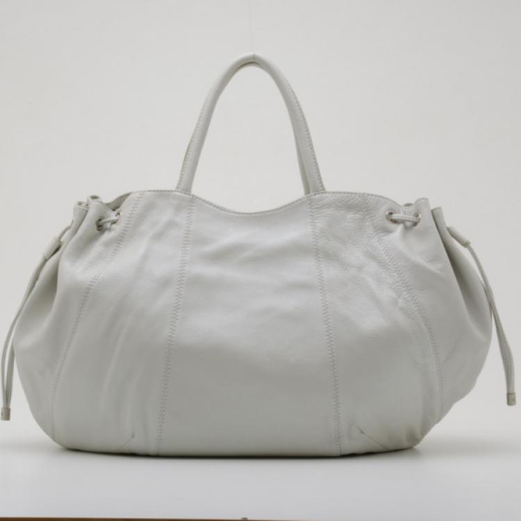 مملوكة مسبقًا Sonia Rykiel Perle Leather Drawstring Shopping Tote