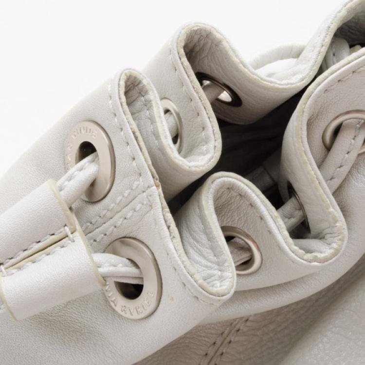 مملوكة مسبقًا Sonia Rykiel Perle Leather Drawstring Shopping Tote