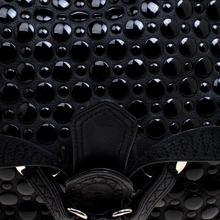 Pre Owned Sonia Rykiel Black Leather Studded Shoulder Bag