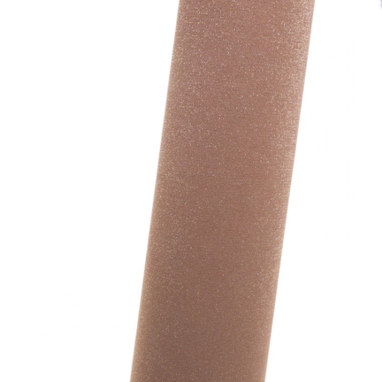 Pre Owned Charlotte Olympia Beige Glitter Jersey More Is More Thigh High Platform Boots Size 36.5