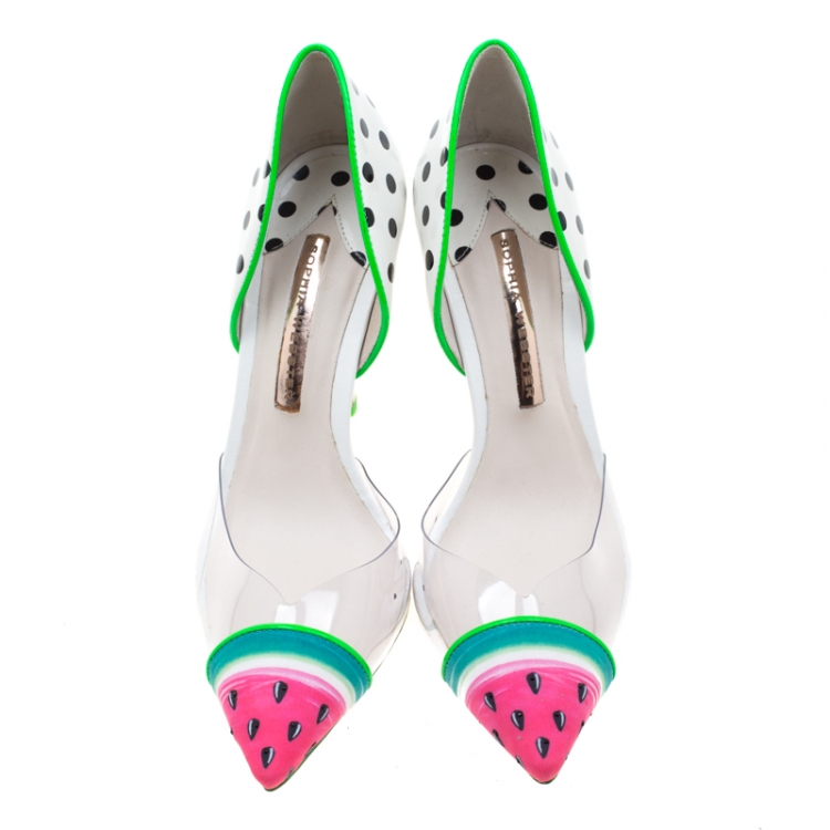 Sophia Webster Multicolor PVC and Leather Jessica Watermelon Pumps Size ...