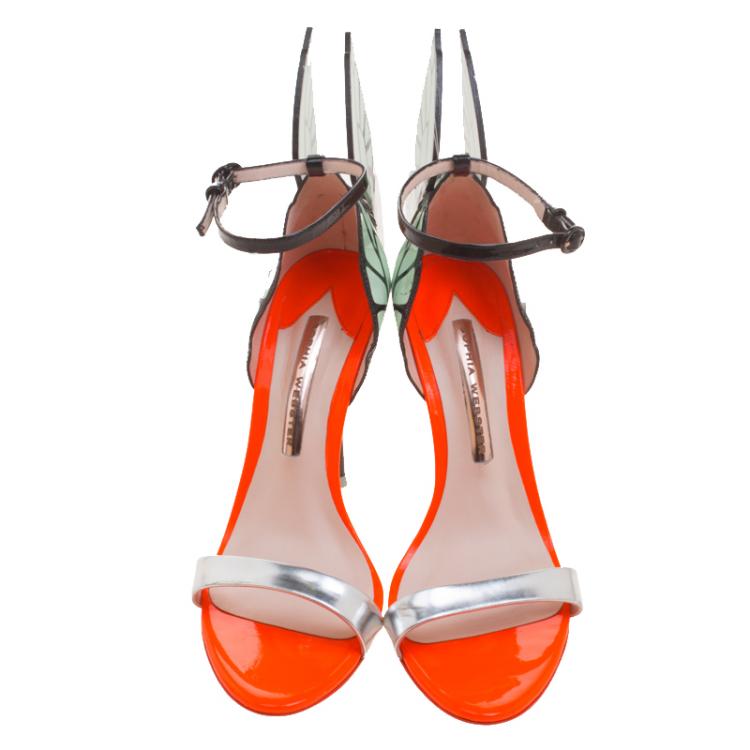 Pre Owned Sophia Webster Multicolour Leather Chiara Ankle Strap Sandals Size 38