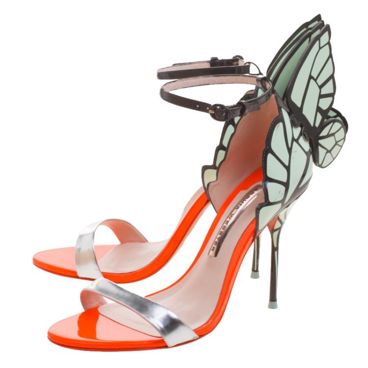 Pre Owned Sophia Webster Multicolour Leather Chiara Ankle Strap Sandals Size 38