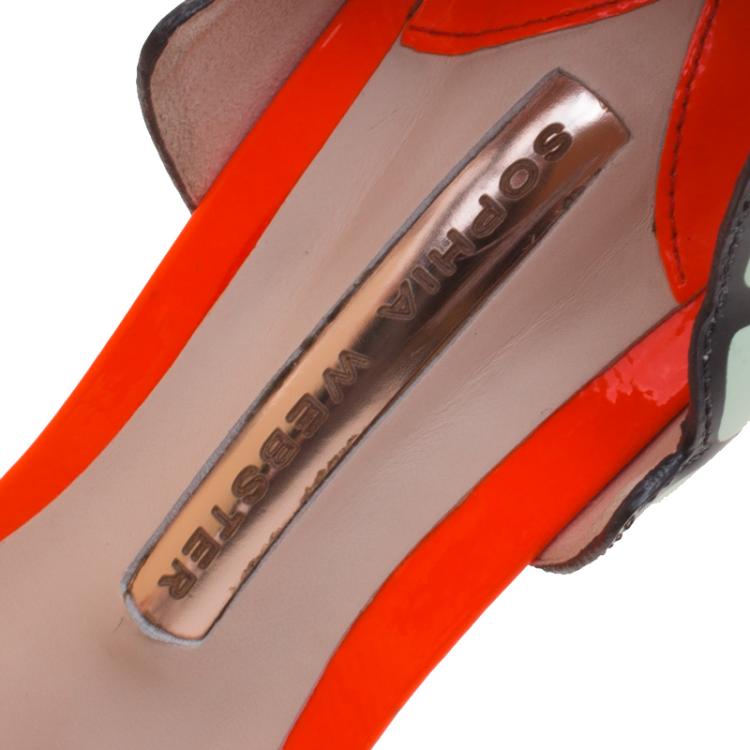 Pre Owned Sophia Webster Multicolour Leather Chiara Ankle Strap Sandals Size 38