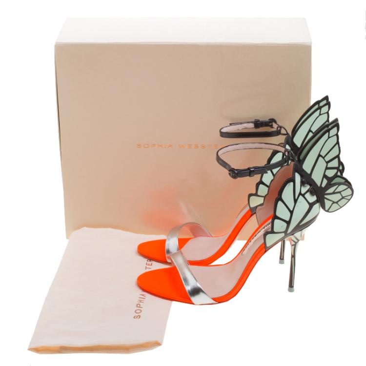 Pre Owned Sophia Webster Multicolour Leather Chiara Ankle Strap Sandals Size 38