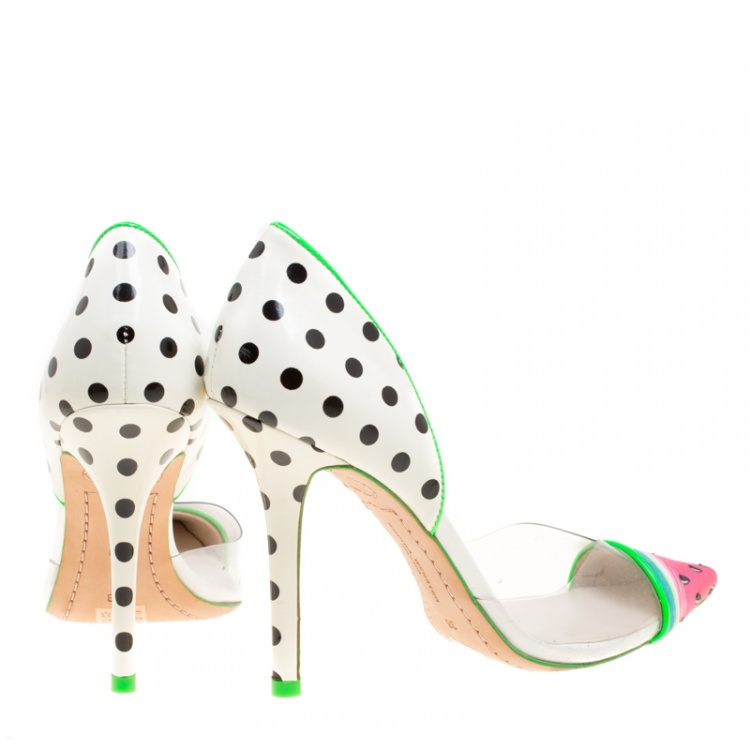 Pre Owned Sophia Webster Multicolor PVC and Leather Jessica Watermelon Pumps Size 38