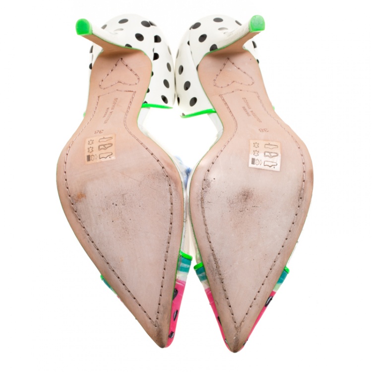 Pre Owned Sophia Webster Multicolor PVC and Leather Jessica Watermelon Pumps Size 38
