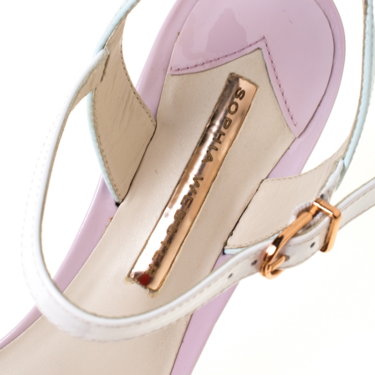 Pre Owned Sophia Webster Multicolor Fabric and Leather Atlanta Braided Ankle Strap Sandals Size 40.5