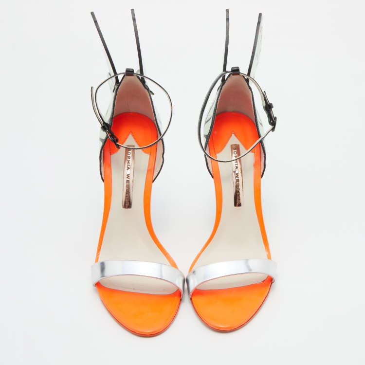 Pre Owned Sophia Webster Multicolor Leather Chiara Ankle Strap Sandals Size 39