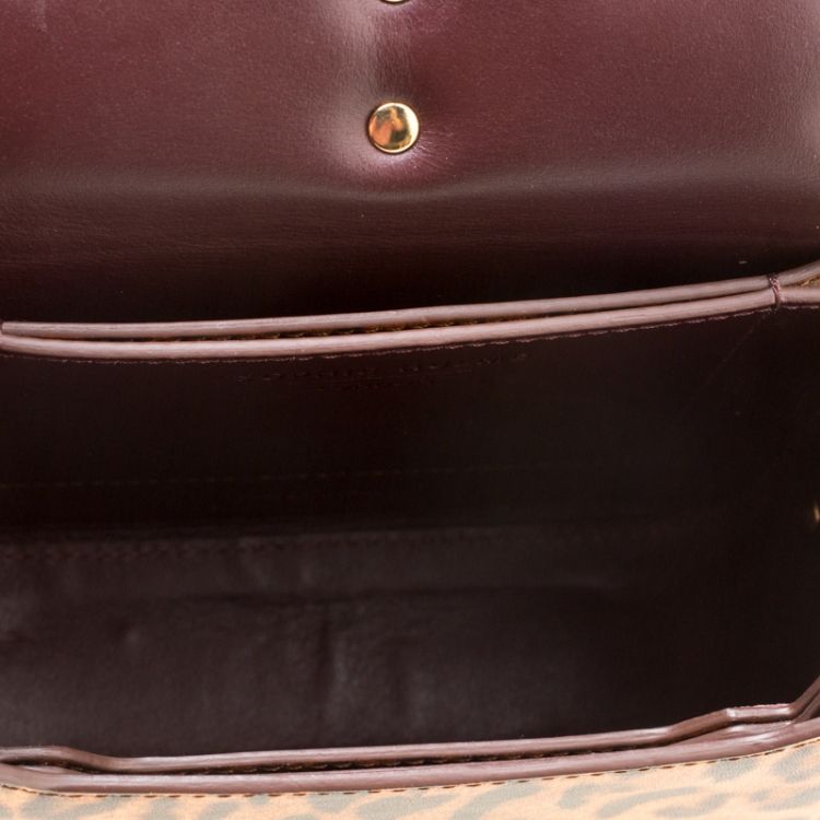 Pre Owned Sophie Hulme Brown/Black Leopard Print Leather Small Finsbury Crossbody Bag