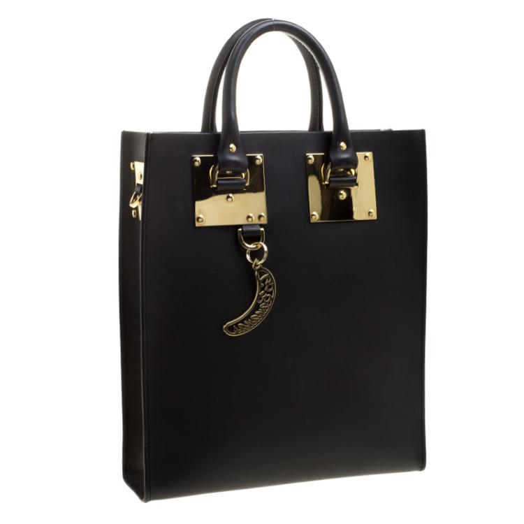 Pre Owned Sophie Hulme Black Leather Albion Tote
