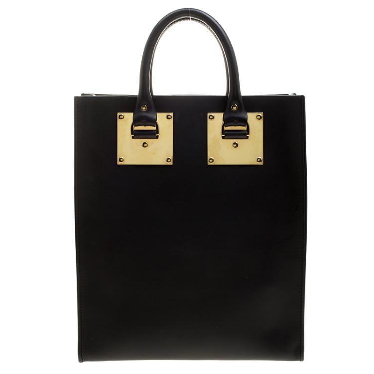 Pre Owned Sophie Hulme Black Leather Albion Tote