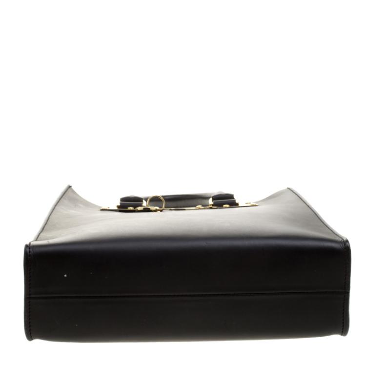 Pre Owned Sophie Hulme Black Leather Albion Tote