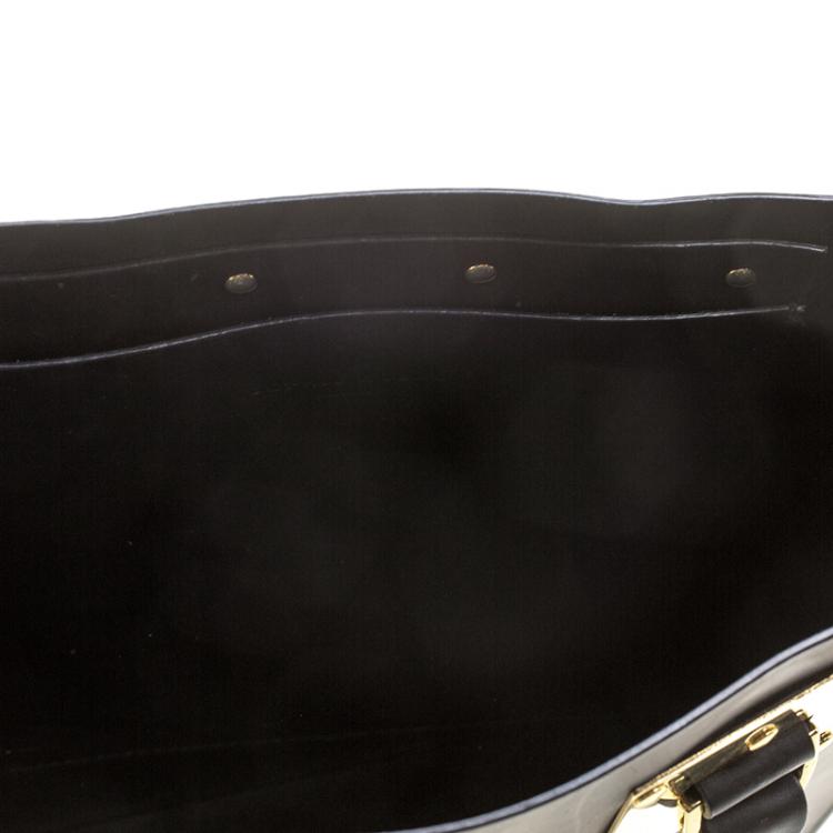 Pre Owned Sophie Hulme Black Leather Albion Tote