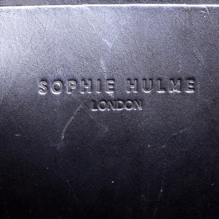 Pre Owned Sophie Hulme Black Leather Albion Tote