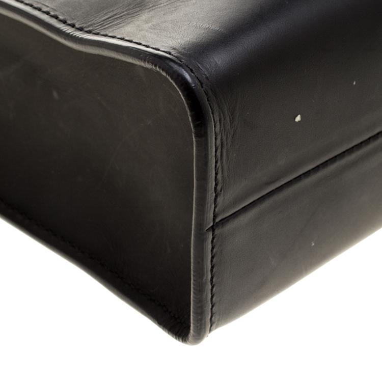 Pre Owned Sophie Hulme Black Leather Albion Tote