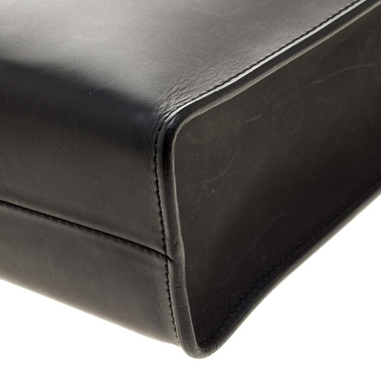 Pre Owned Sophie Hulme Black Leather Albion Tote