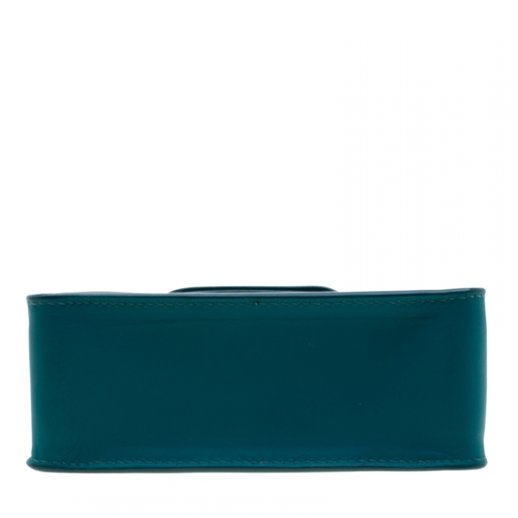 Pre Owned Sophie Hulme Green Leather Nano Milner Crossbody Bag