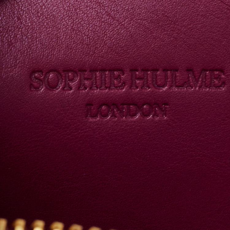 Pre Owned Sophie Hulme Fuchsia Leather Zip Bowler Bag