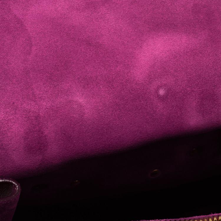 Pre Owned Sophie Hulme Fuchsia Leather Zip Bowler Bag