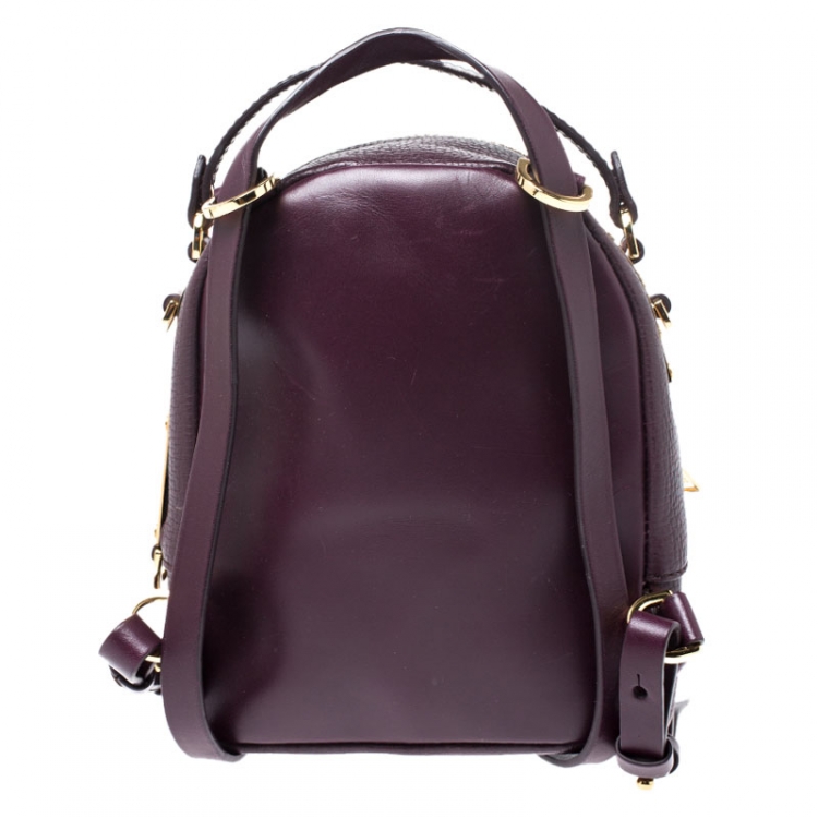 مملوكة مسبقًا Sophie Hulme Burgundy Leather Mini Wilson Backpack