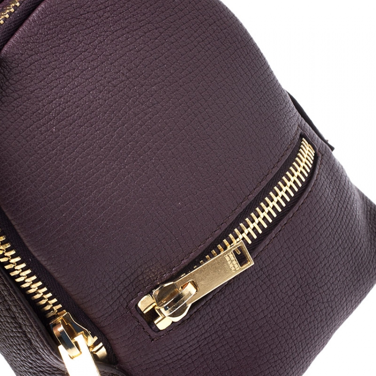 مملوكة مسبقًا Sophie Hulme Burgundy Leather Mini Wilson Backpack