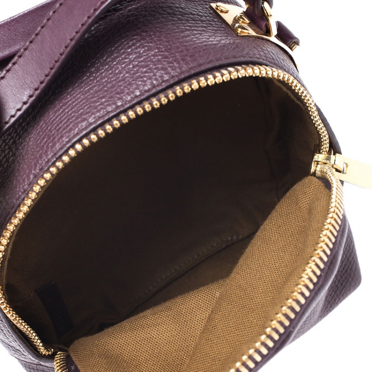مملوكة مسبقًا Sophie Hulme Burgundy Leather Mini Wilson Backpack