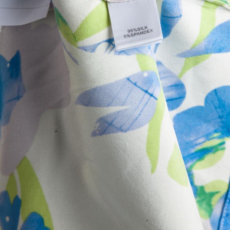 Pre Owned St. John Sleeveless Floral Blouse L