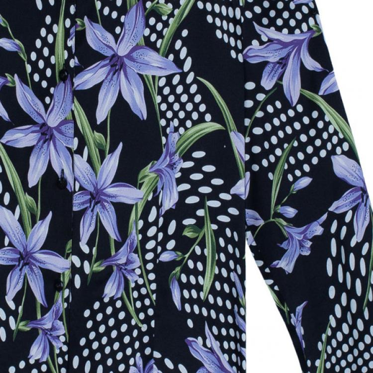 مملوكة مسبقًا St. John Silk Floral Shirt L