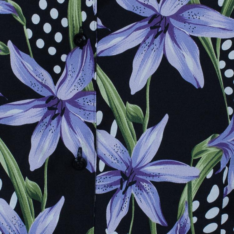 مملوكة مسبقًا St. John Silk Floral Shirt L