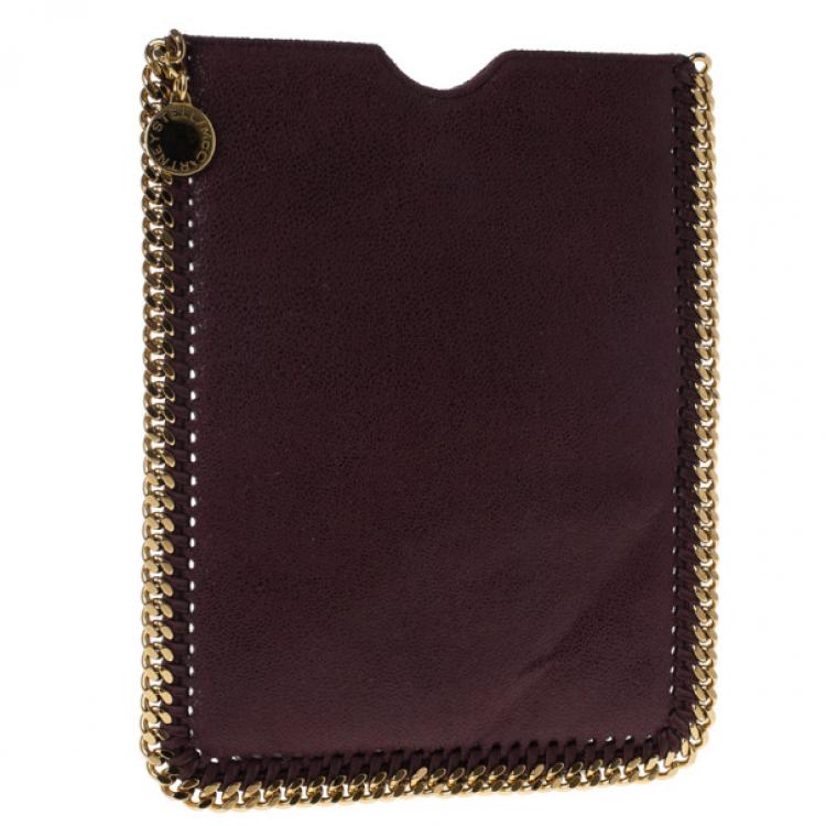 Pre Owned Stella McCartney Mini Burgundy Fallabella iPad Case