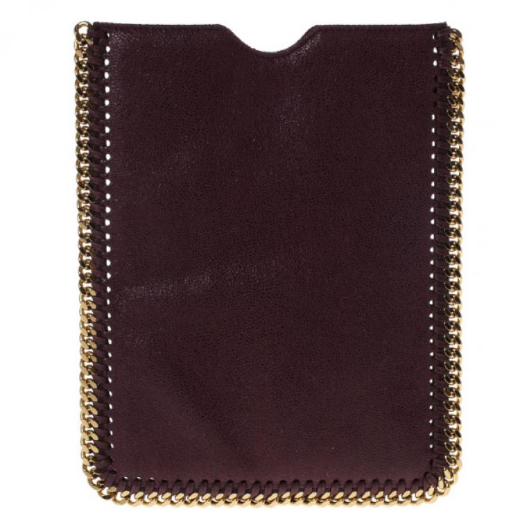Pre Owned Stella McCartney Mini Burgundy Fallabella iPad Case