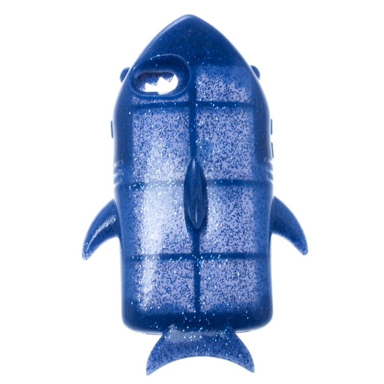 Pre Owned Stella McCartney Blue Glitter Rubber Shark iPhone 7 Case