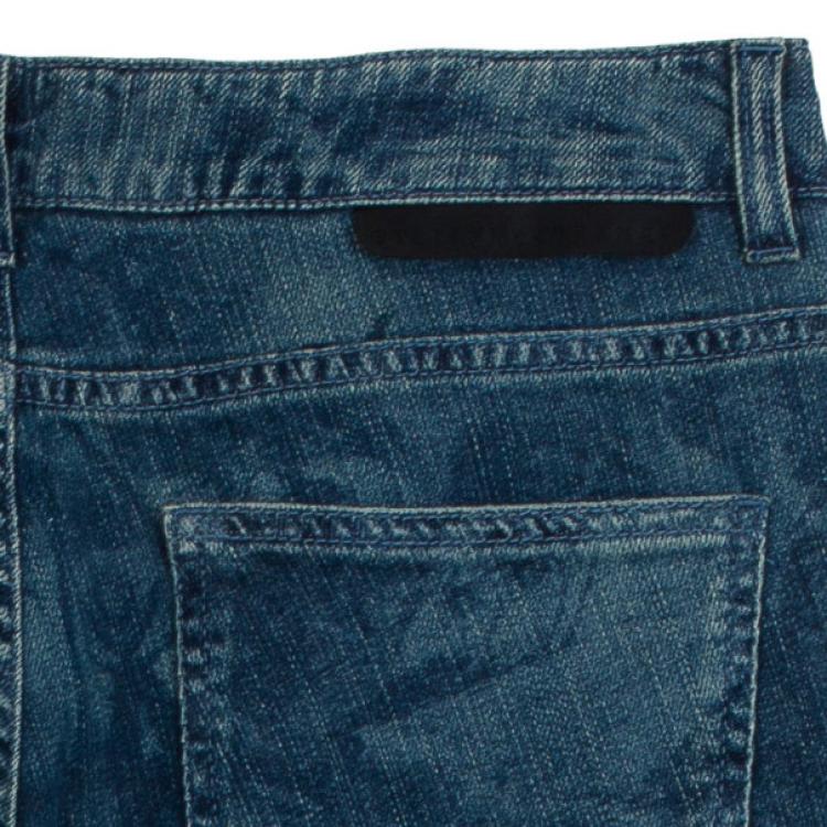 Pre Owned Stella McCartney Hibiscus Print Denim Jeans M