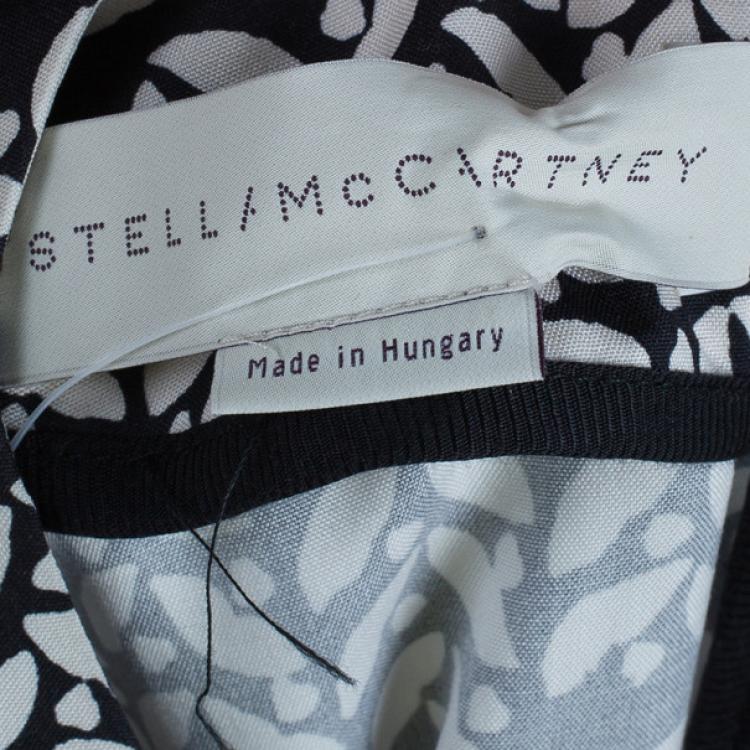 Pre Owned Stella McCartney Heart Monochrome Print Shift Dress M