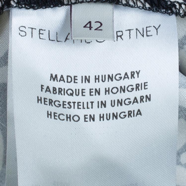 Pre Owned Stella McCartney Heart Monochrome Print Shift Dress M