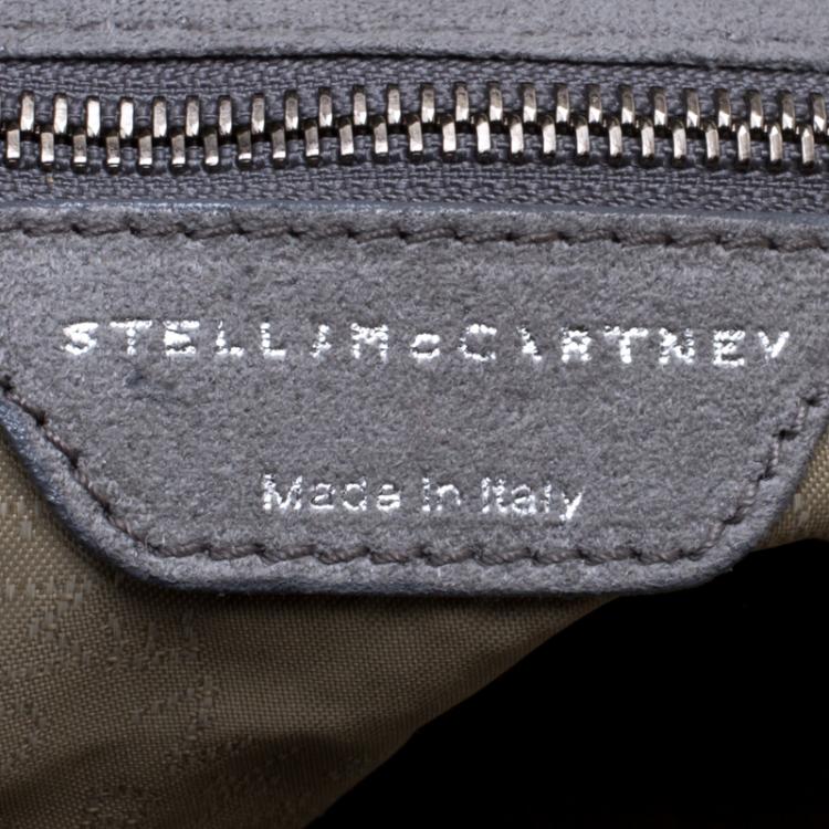 Pre Owned Stella McCartney Metallic Silver Boucle Fabric Small Falabella Tote