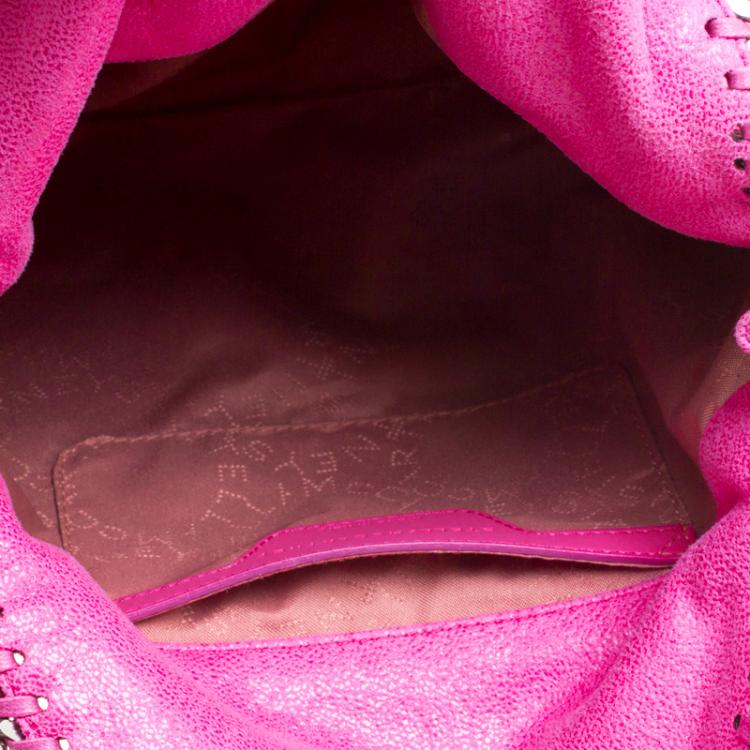 Pre Owned Stella McCartney Metallic Pink Faux Leather Mini Falabella Tote