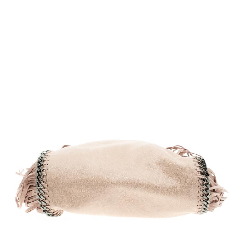 مملوكة مسبقًا Stella McCartney Beige Faux Leather Small Falabella Fringe Tote
