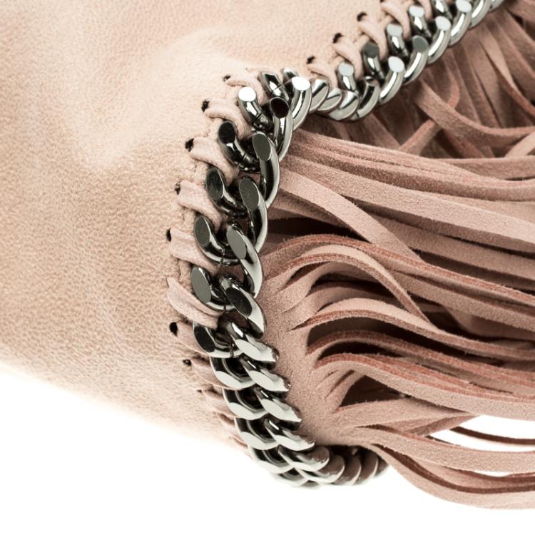 مملوكة مسبقًا Stella McCartney Beige Faux Leather Small Falabella Fringe Tote