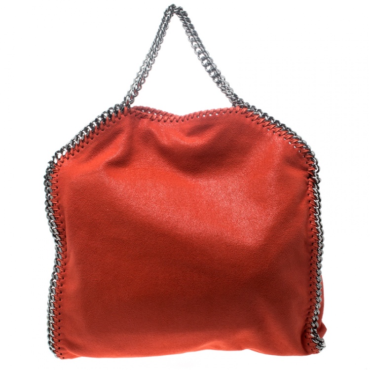Pre Owned Stella McCartney Coral Faux Leather Small Falabella Tote