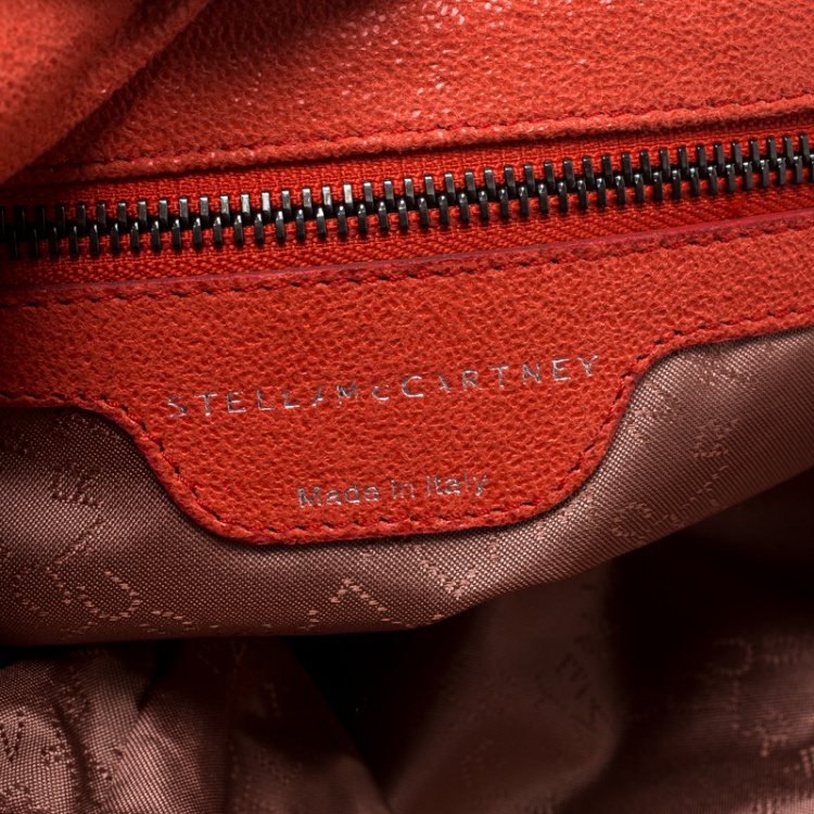 Pre Owned Stella McCartney Coral Faux Leather Small Falabella Tote