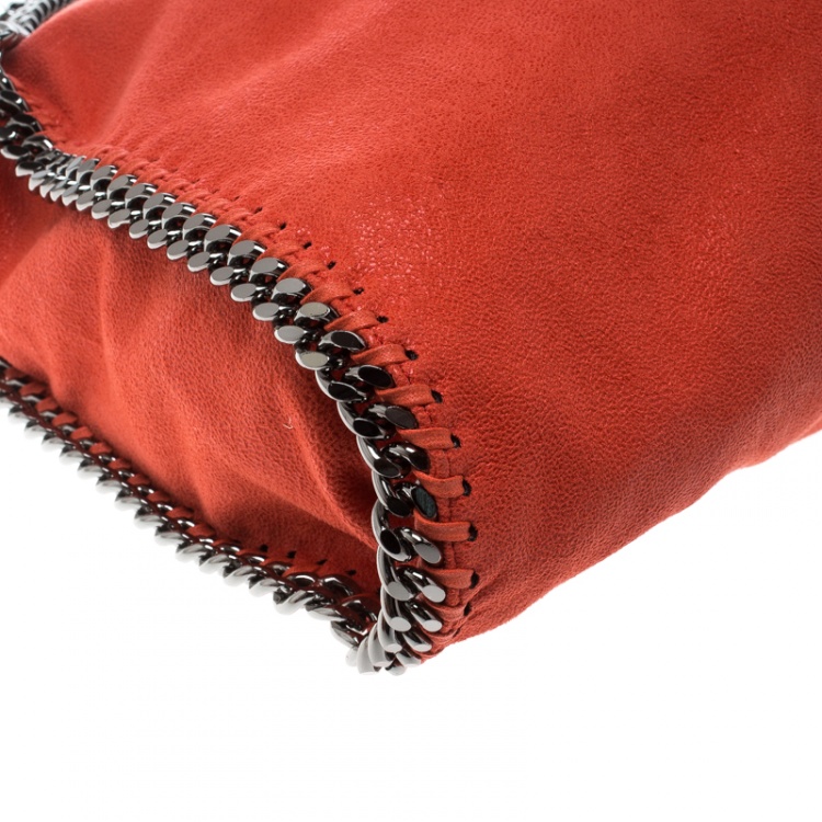 Pre Owned Stella McCartney Coral Faux Leather Small Falabella Tote