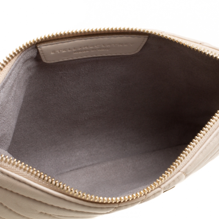 Pre Owned Stella McCartney Beige Faux Leather Stella Star Clutch